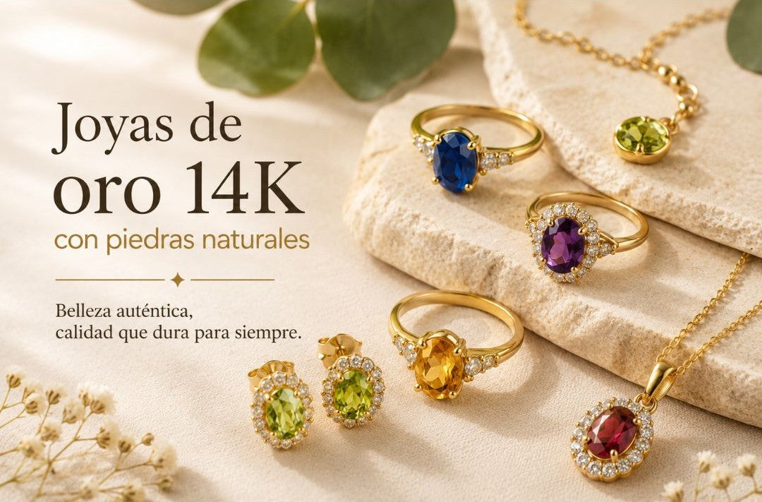 Joyas de oro 14K con piedras naturales