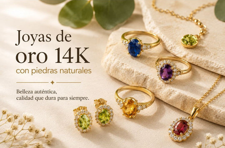 Joyas de oro 14K con piedras naturales