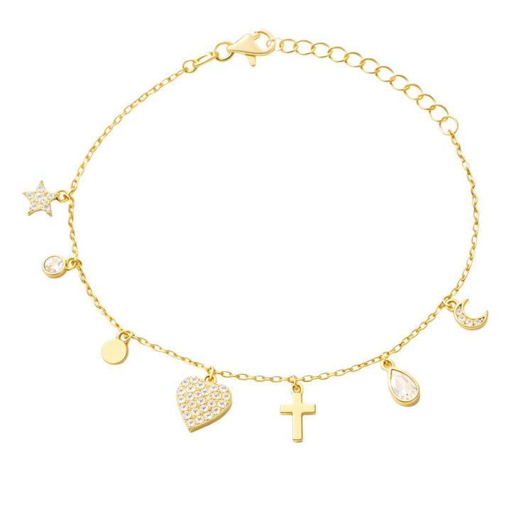 Pulsera Destellos de Deseos en Plata Chapada en Oro – Regalo Especial para Sorprender