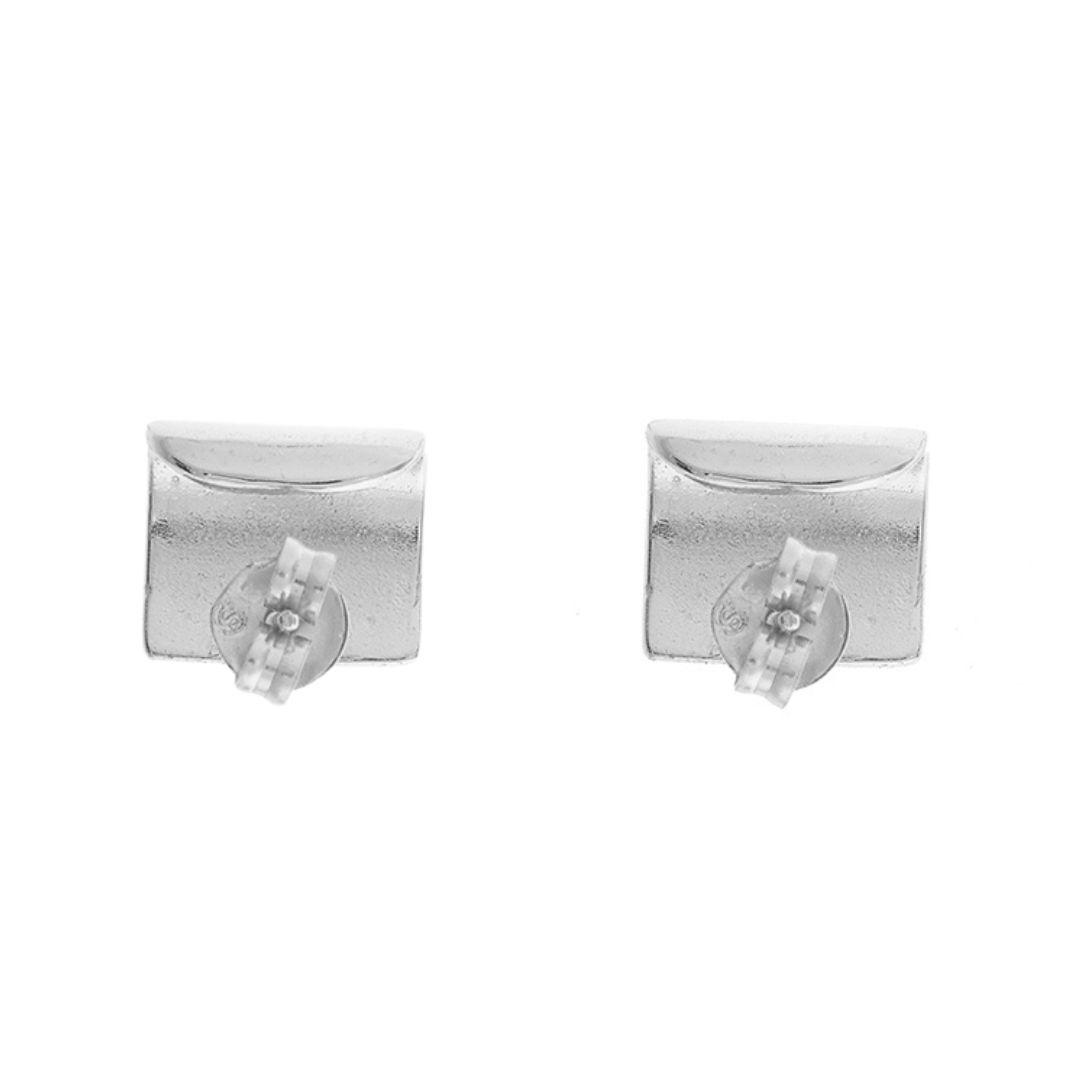 Pendientes plata rodio tubo liso