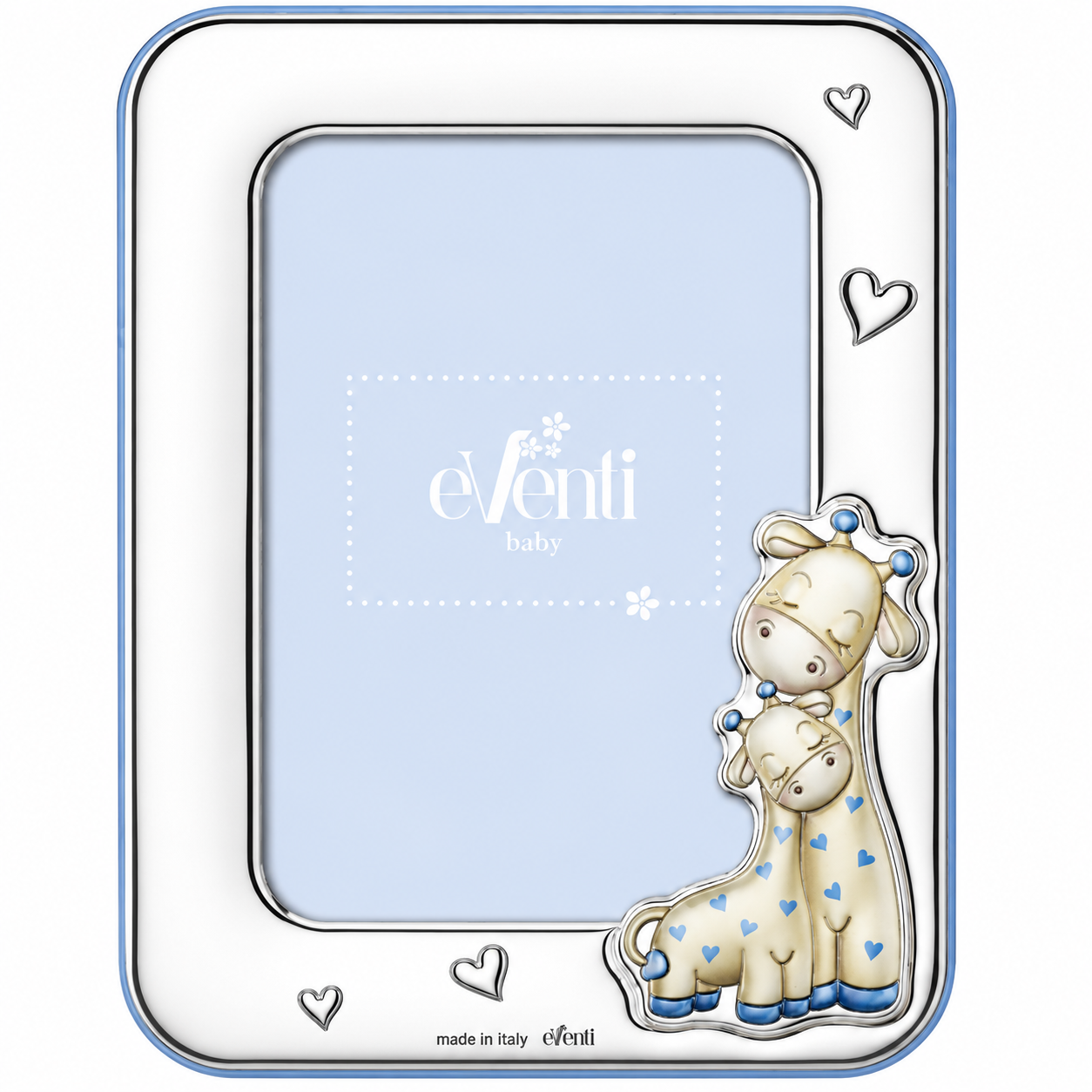 Marco de fotos infantil en plata JIRAFAS 10x15 cm