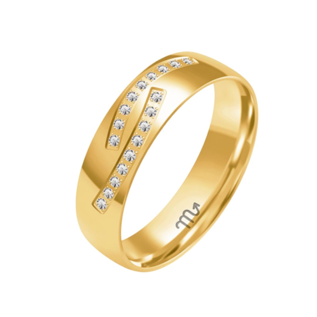 Alianza de Boda Moderna de Oro con Diamantes de Laboratorio 4,5 mm- Modelo C-139