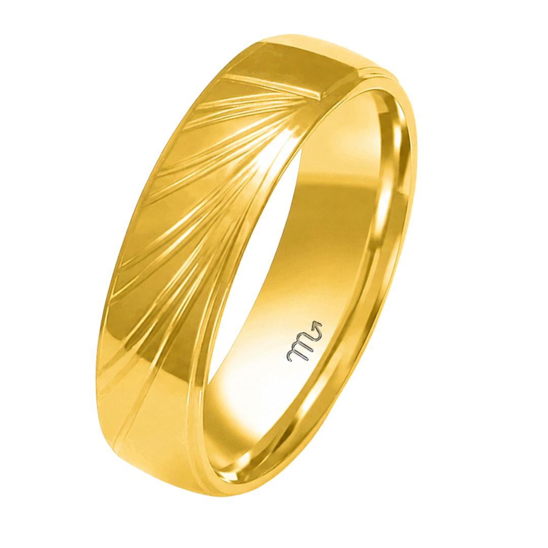 Alianza de Boda Moderna de Oro - Modelo B-209