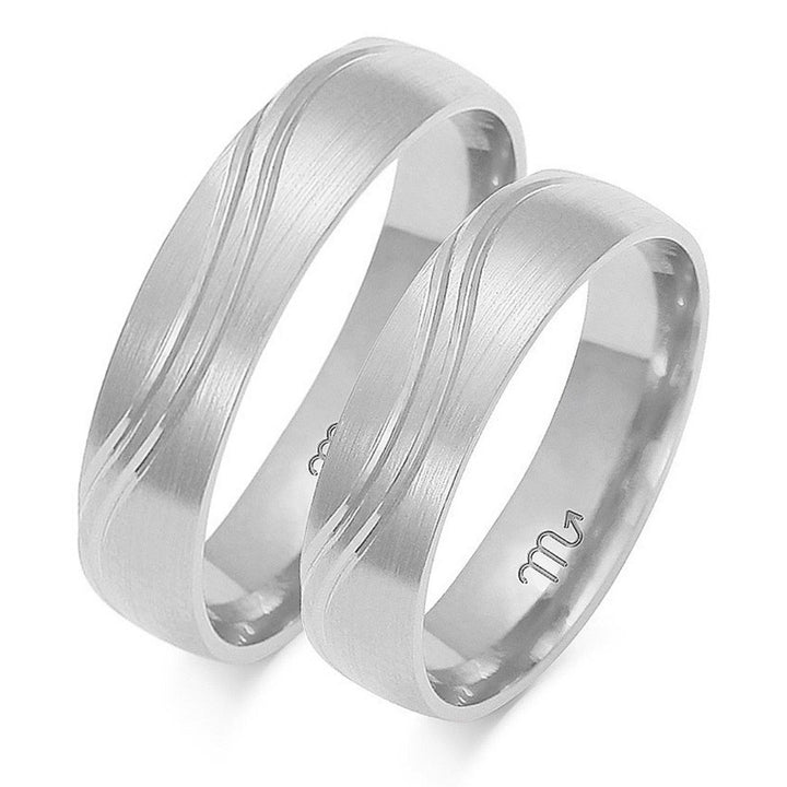 Alianza de Oro 18k Satinada 5 mm – Modelo O-195