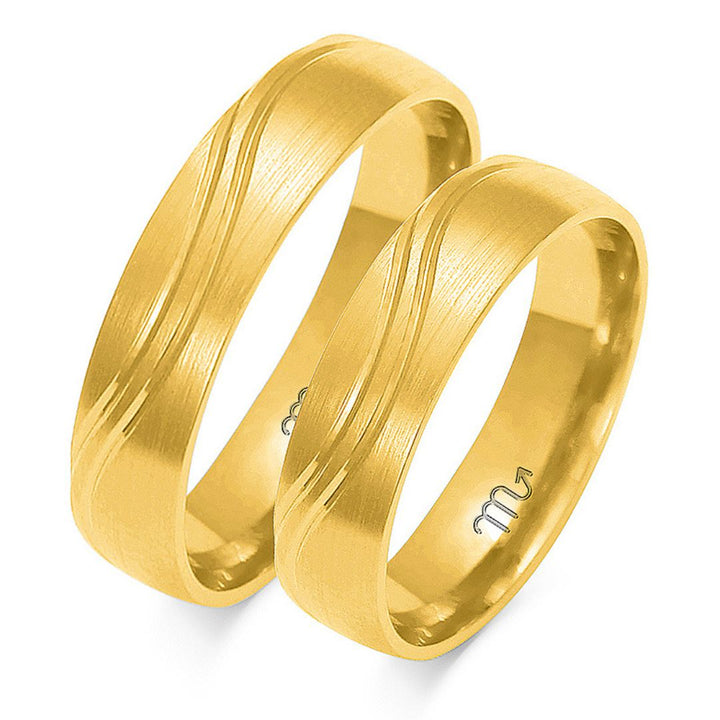 Alianza de Oro Satinada 5 mm – Modelo O-195