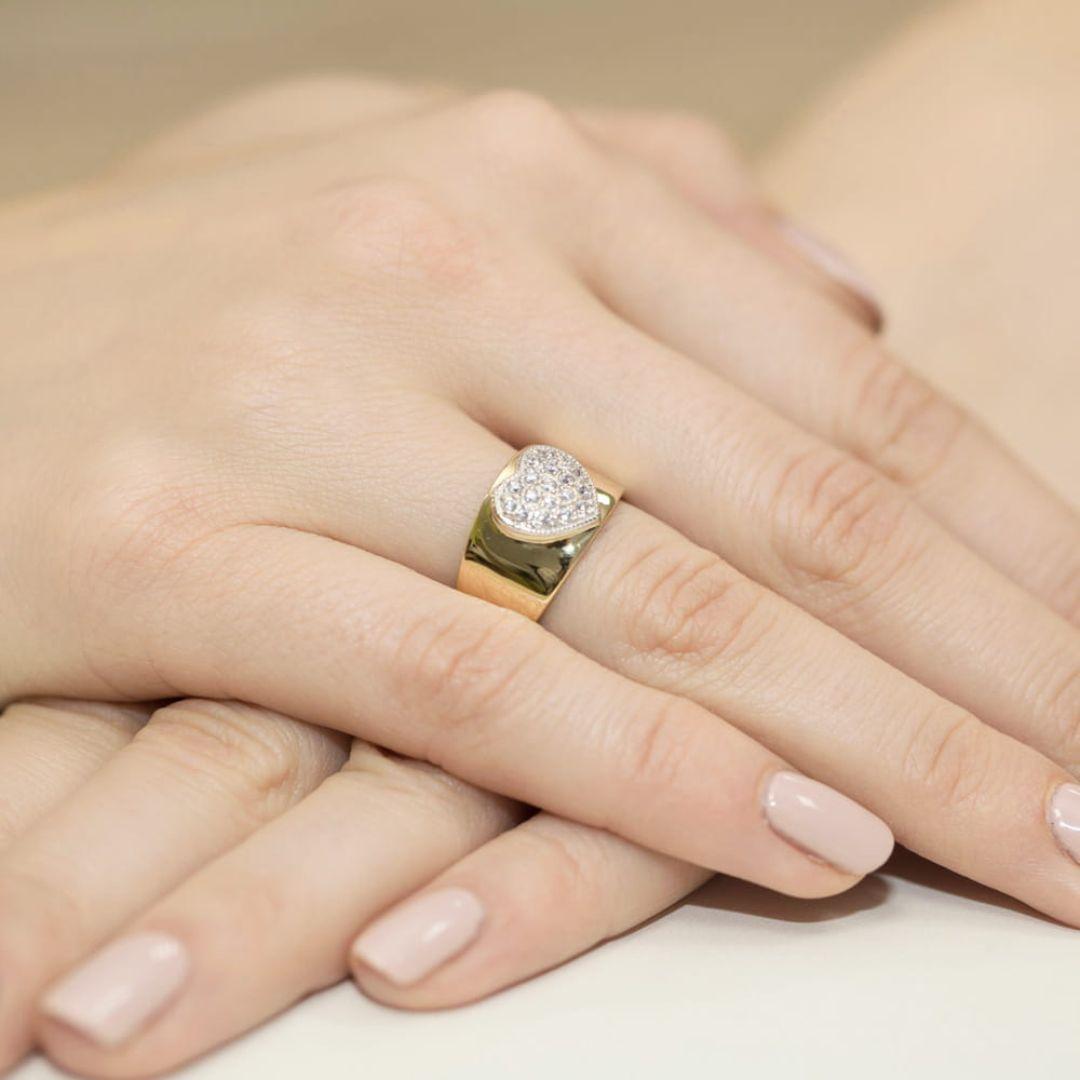Anillo Amore Diamantes 0,26 ct Oro 14K