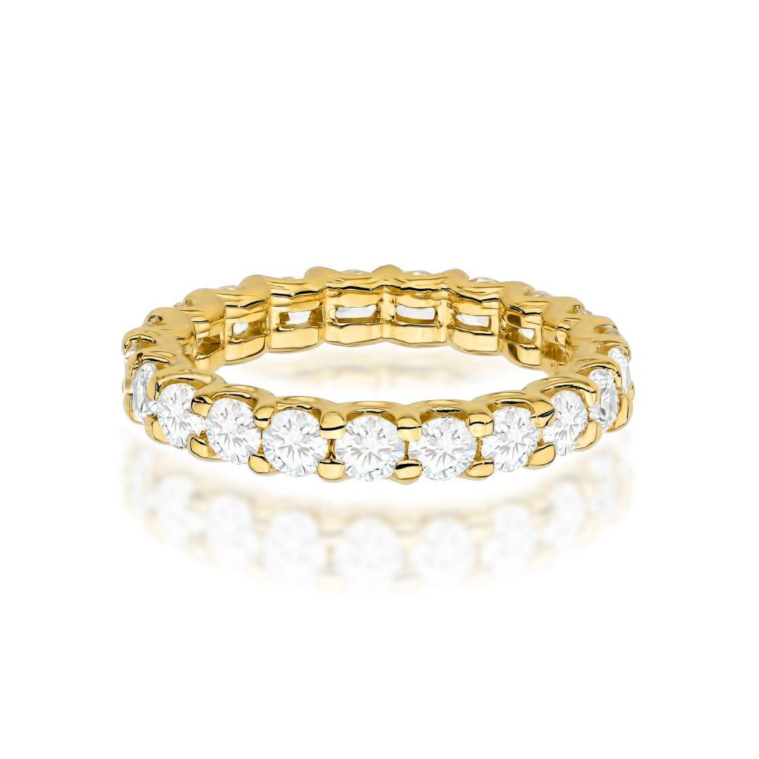 Anillo Eternidad Celeste Diamantes 3,20–3,80 ct en Oro 14K