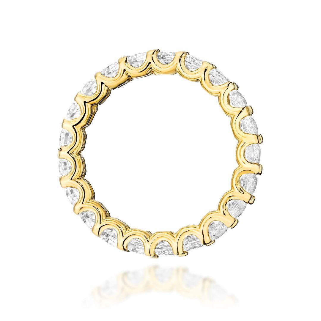Anillo Eternidad Celeste Diamantes 3,20–3,80 ct en Oro 14K