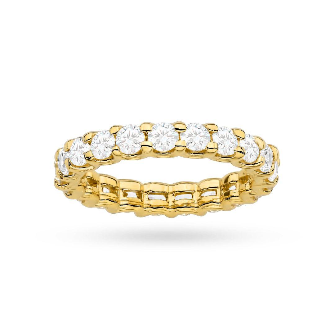 Anillo Eternidad Celeste Diamantes 3,20–3,80 ct en Oro 14K