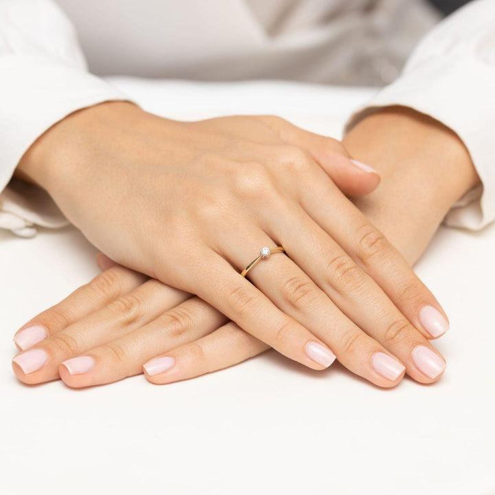 Anillo Clara Diamante 0,10 ct en Oro 14K