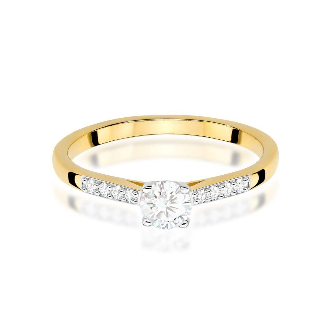 Anillo de Compromiso Elia en Oro 14K con Diamantes Naturales 0,32 ct