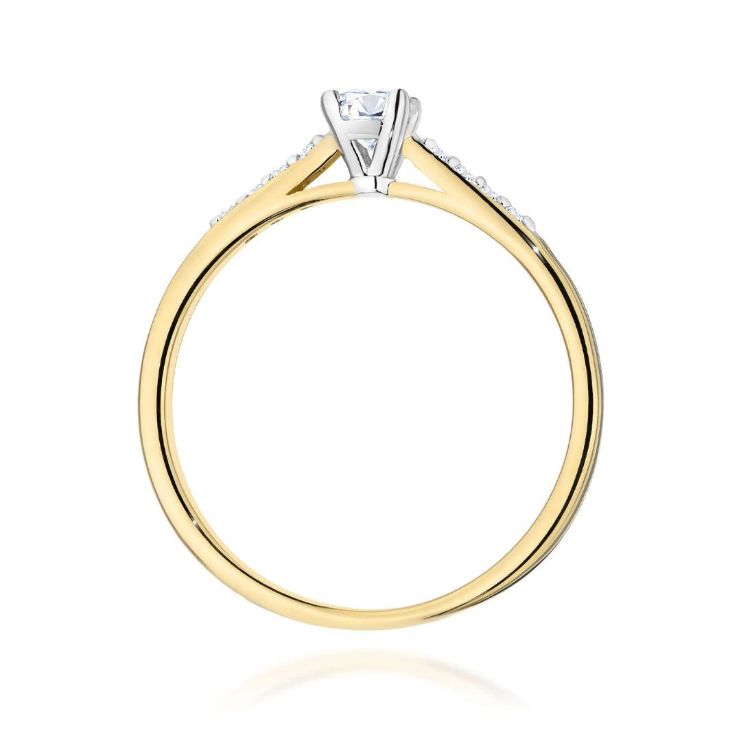 Anillo de Compromiso Elia en Oro 14K con Diamantes Naturales 0,32 ct