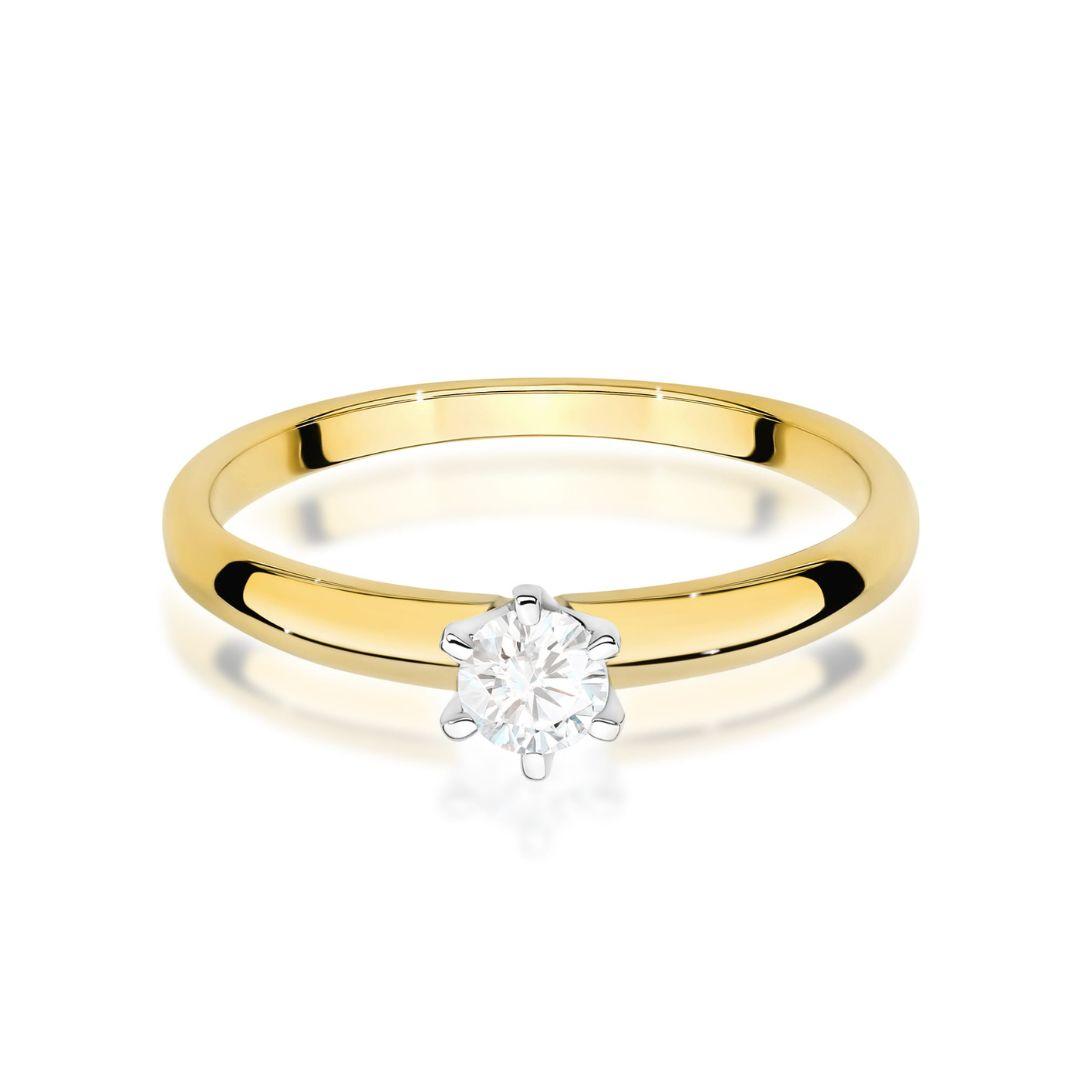 Anillo de Compromiso Lira Oro 14K con Diamante Natural 0,25 ct