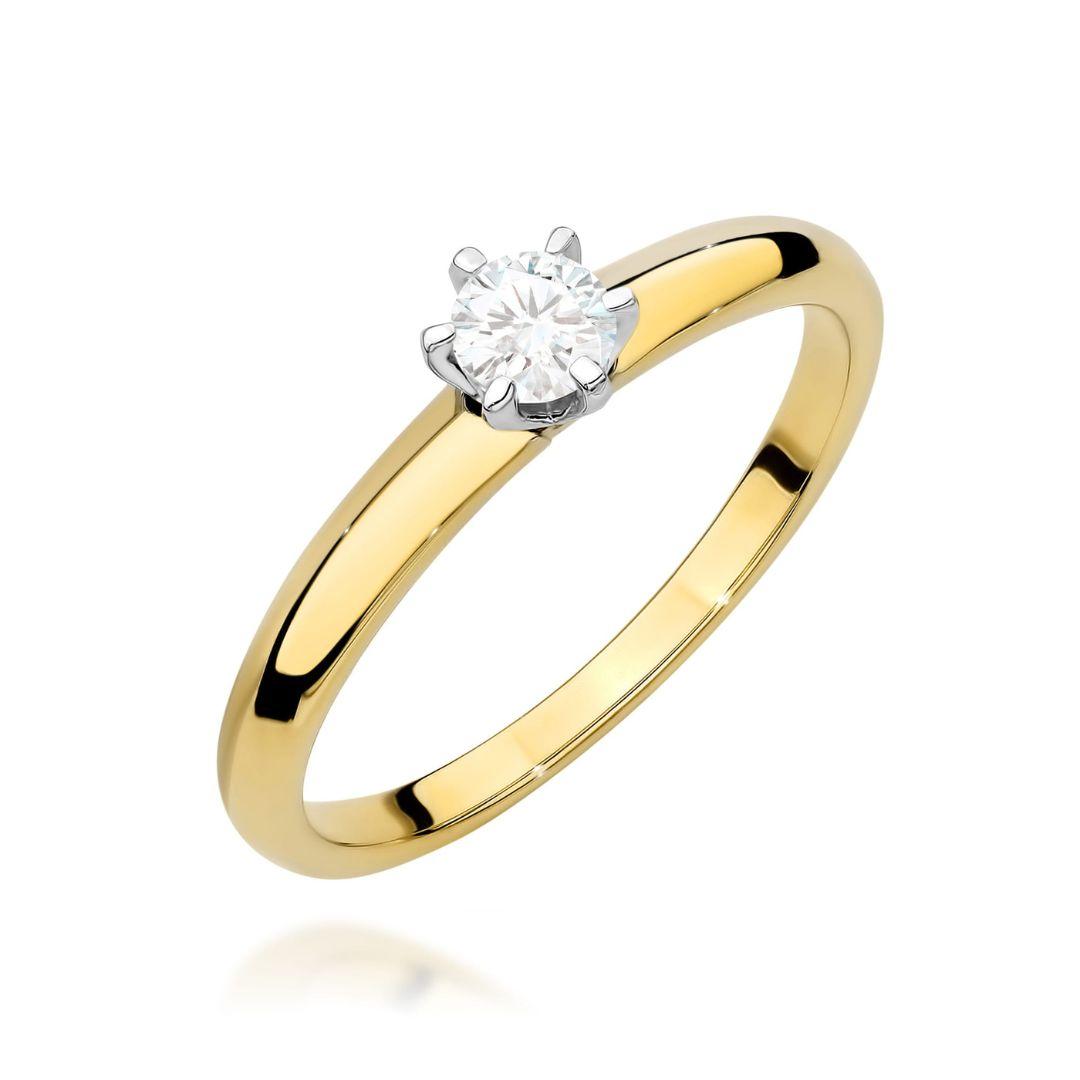 Anillo de Compromiso Lira Oro 14K con Diamante Natural 0,25 ct