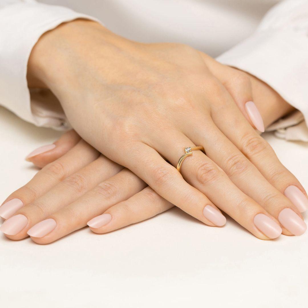 Anillo Nara Diamante 0,01 ct en Oro 14K