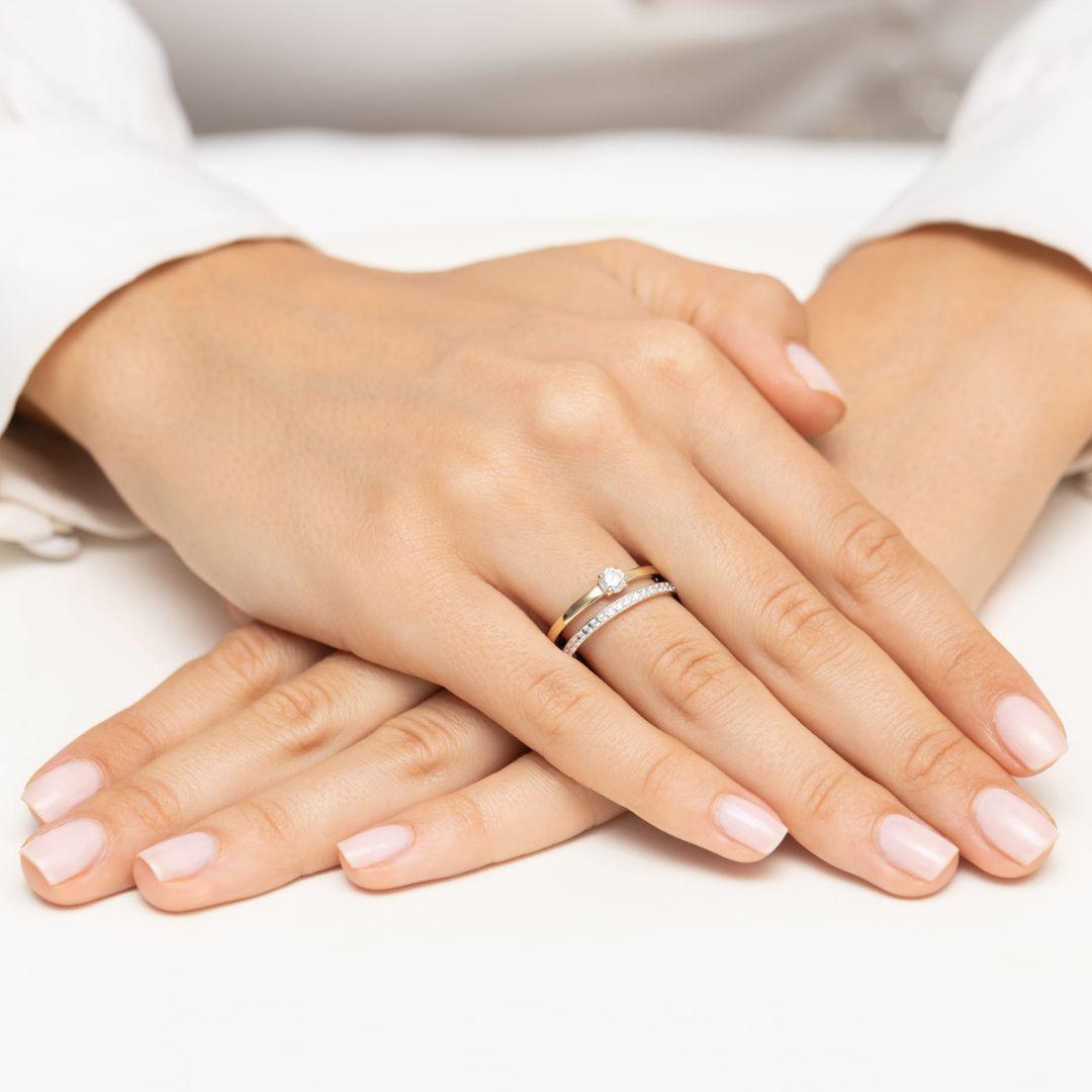 Anillo Noa Diamantes 0,40 ct en Oro 14K