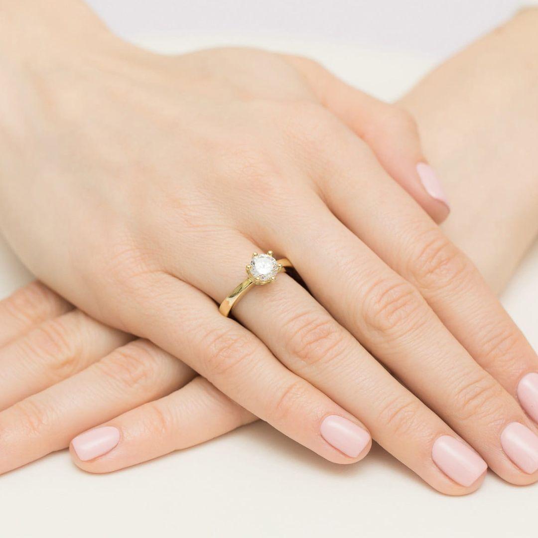 Anillo Vega Diamante 1,00 ct en Oro 14K
