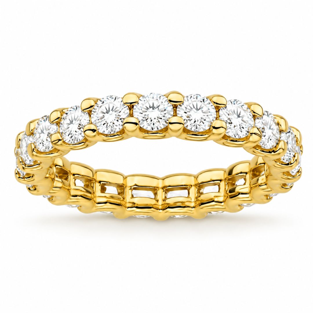 Anillo Eternidad Diamantes 3,20–3,80 ct en Oro 14K