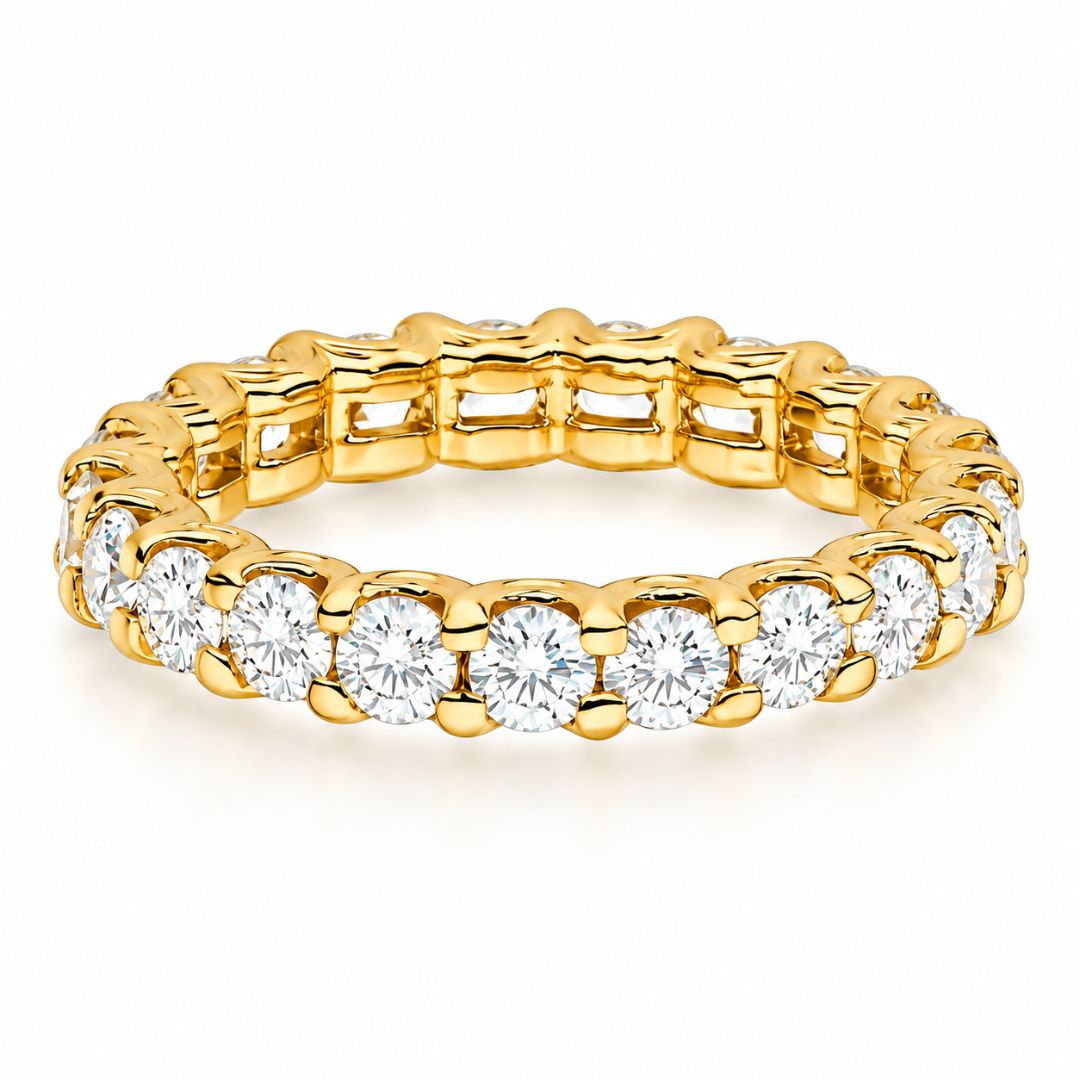 Anillo Eternidad Diamantes 3,20–3,80 ct en Oro 14K