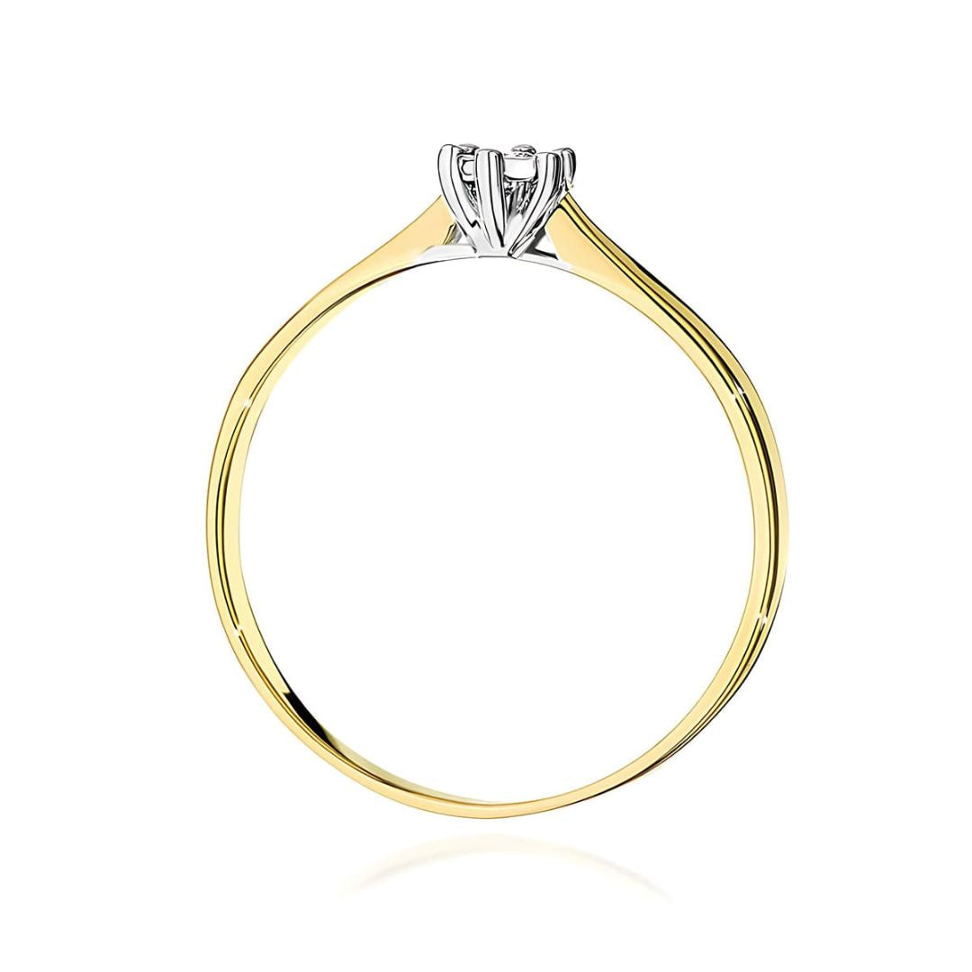 Anillo Júlia de Oro 9K con Diamante Natural