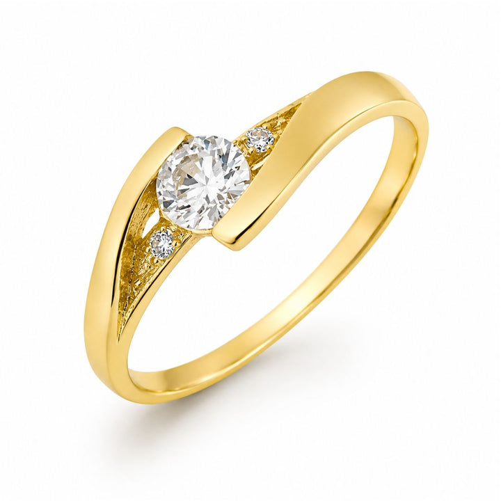 Anillo Oro 18K con Circonitas – Elegancia Atemporal