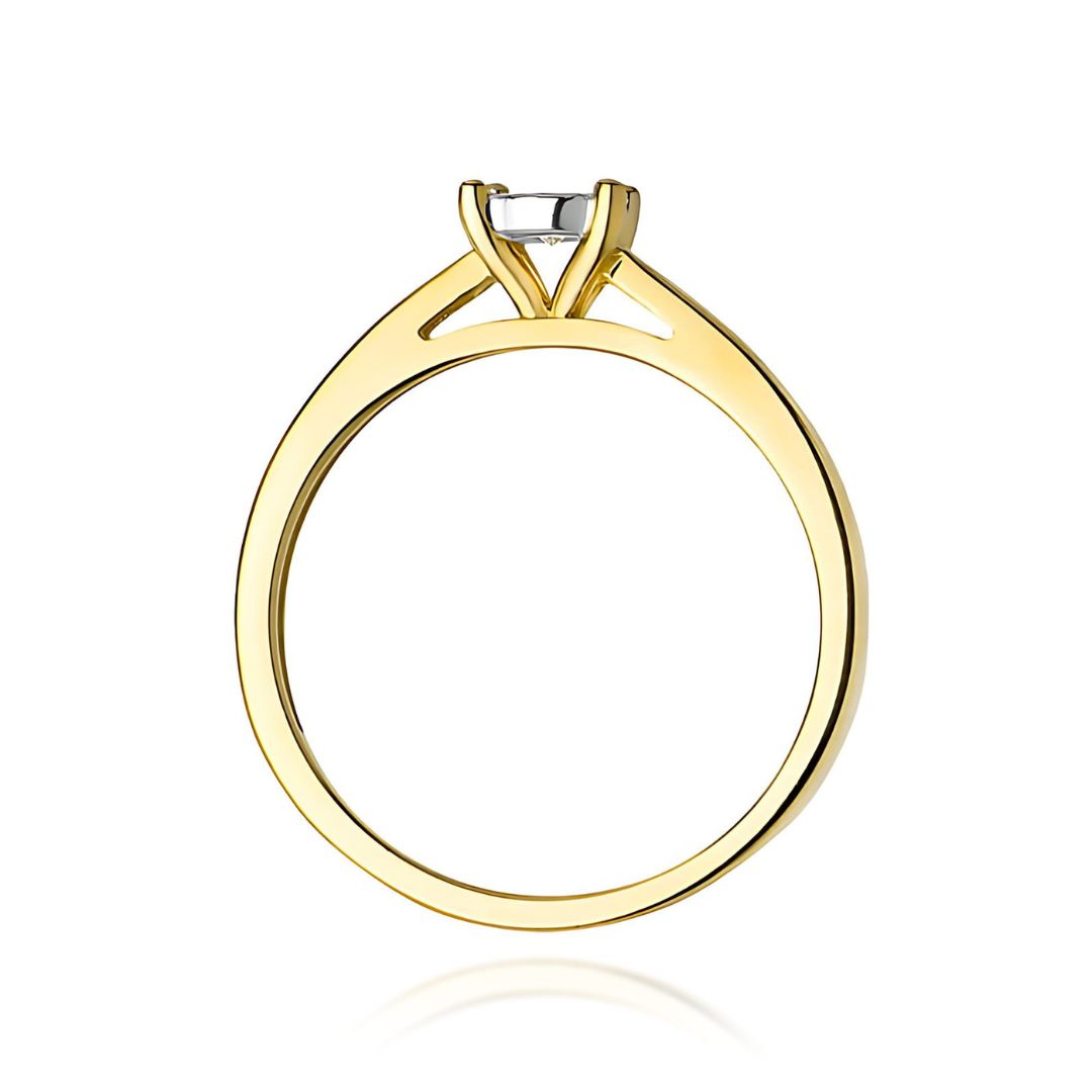 Anillo Solitario Inés Oro Amarillo 14K con Diamante Natural 0,08 ct