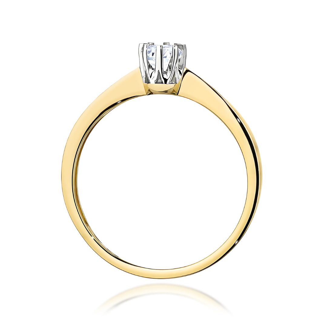 Anillo Solitario Oro con Diamante 0,15 ct – W0173