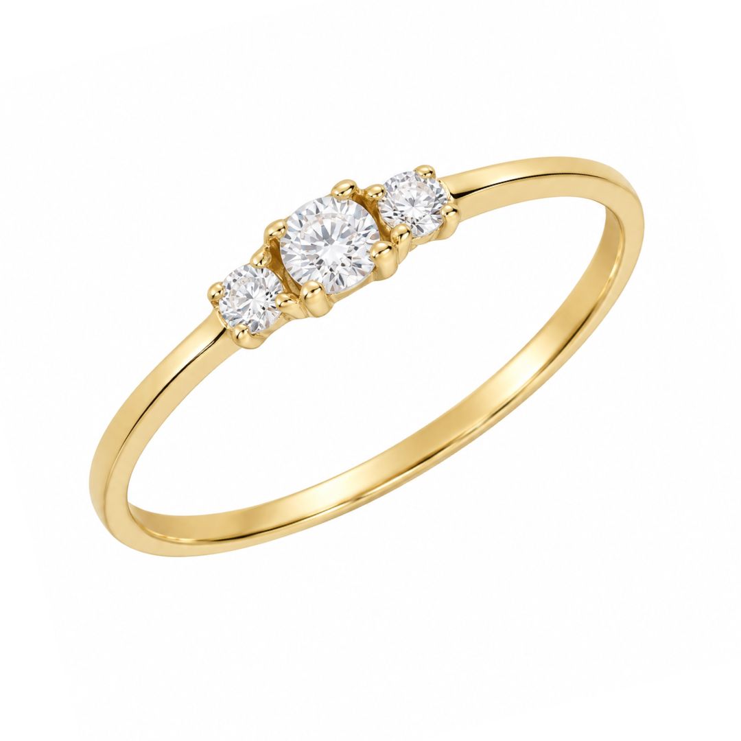 Anillo Trilogy de Oro Amarillo 18K