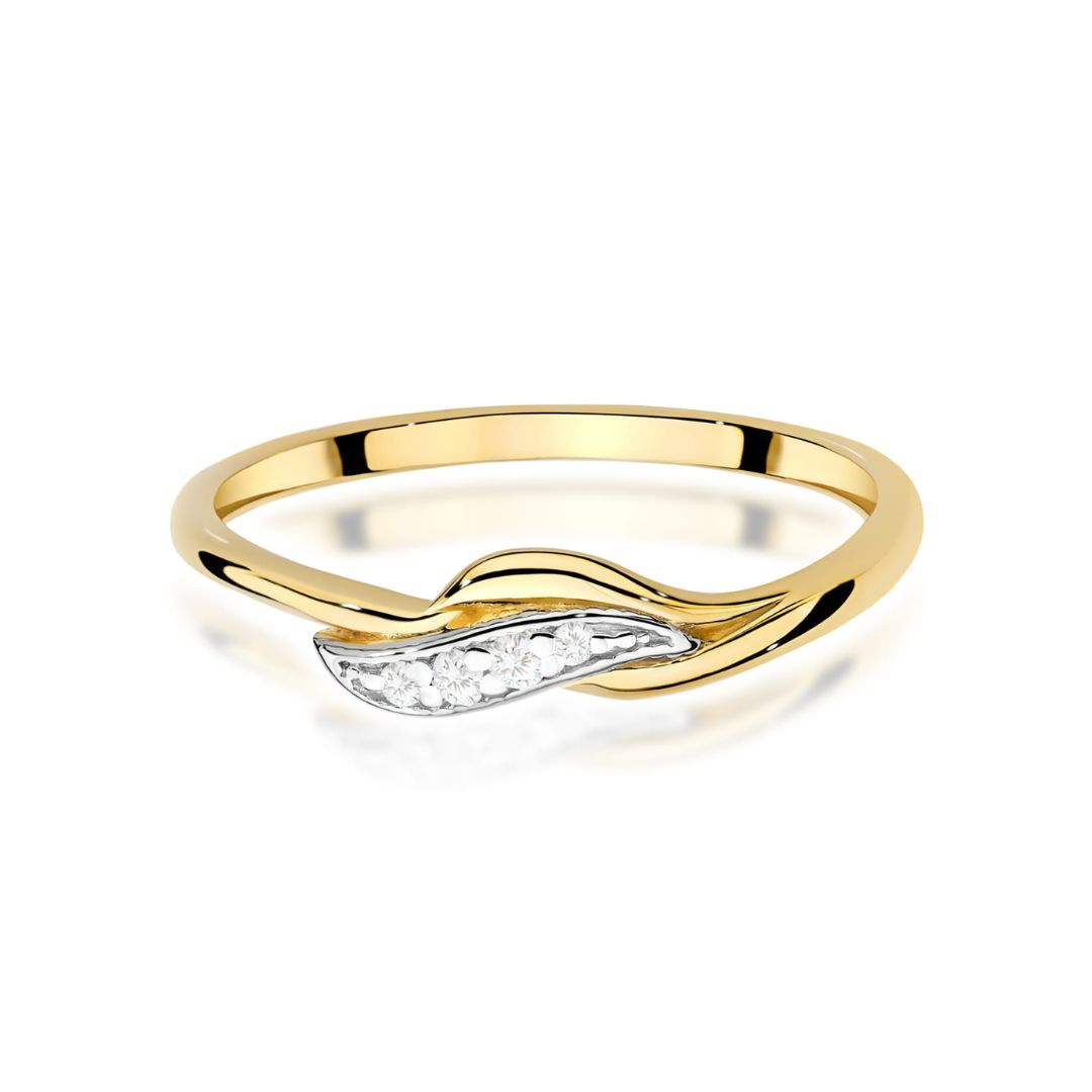 Anillo Vega de Oro 14K con Diamantes Naturales