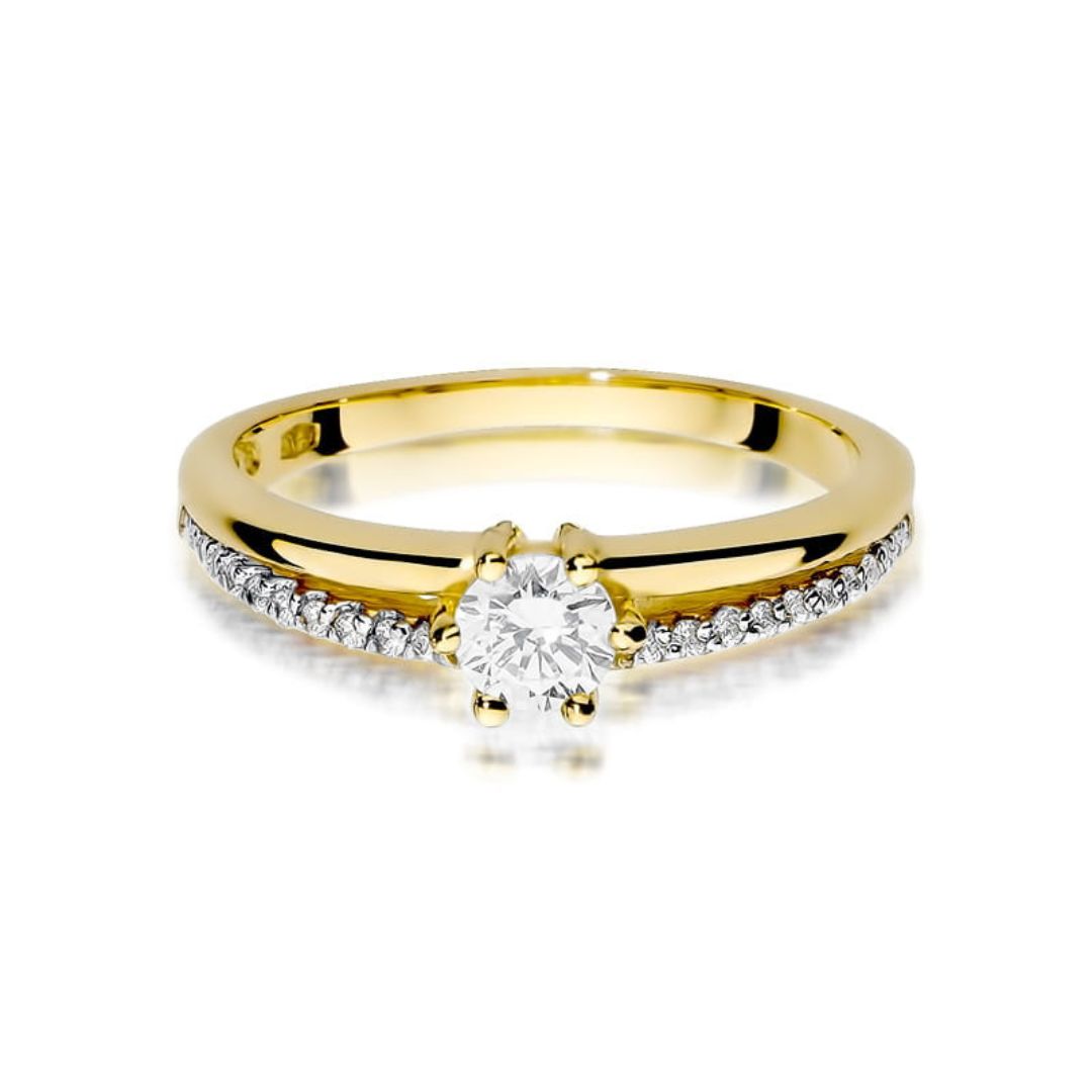 Anillo de Compromiso Alana Oro 14K con Diamantes 0,30 ct