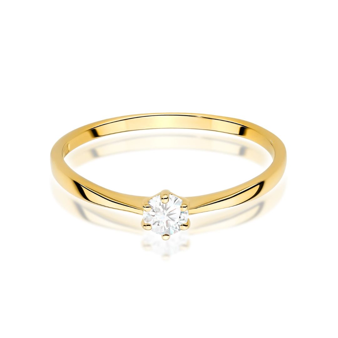 Anillo de Compromiso Alma de Oro 9K con Diamante de Laboratorio 0,15 ct