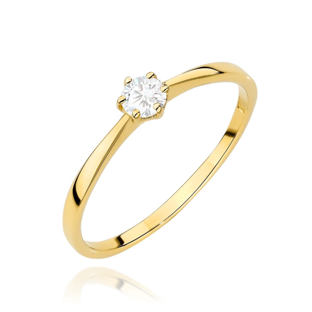 Anillo de Compromiso Alma de Oro 9K con Diamante de Laboratorio 0,15 ct