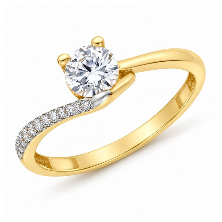 Anillo de Oro 18K con Circonitas · Elegancia Única