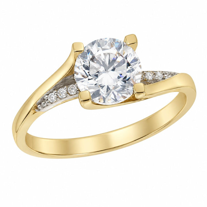 Anillo de Oro 18K con Circonitas, Un Sí Lleno de Luz
