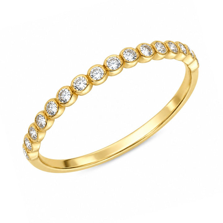 Anillo de Oro 18K con Hilera de Luz