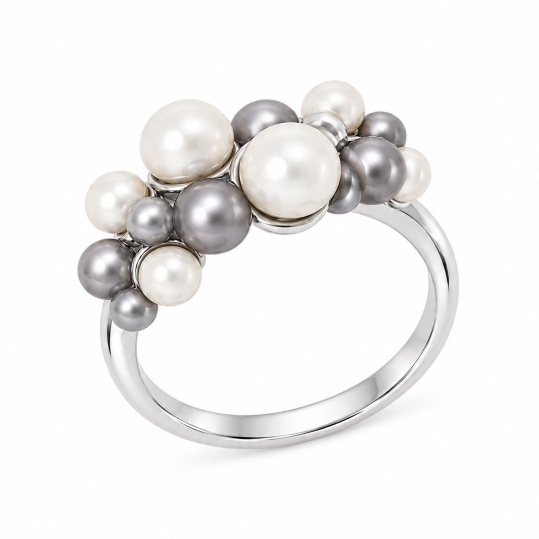 Anillo de Perlas 3-4 mm Fuga Talla 17