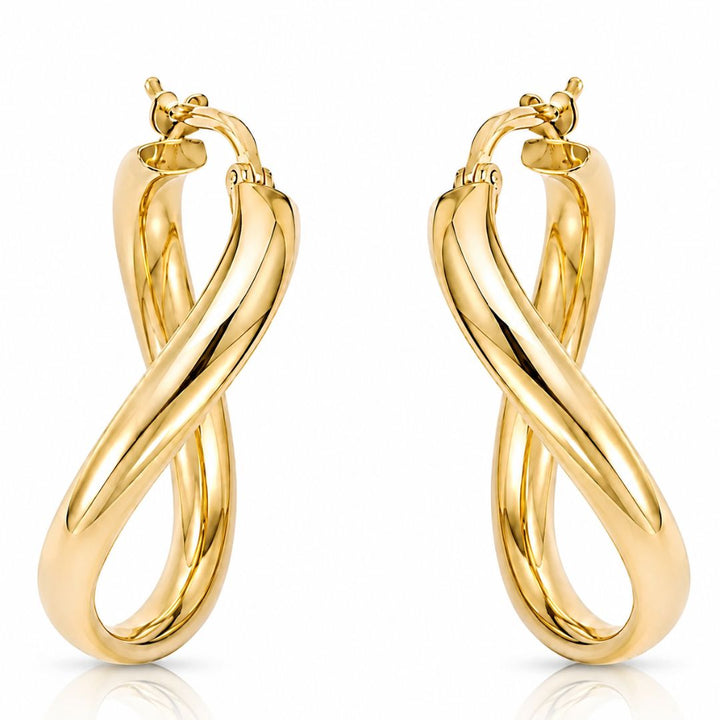 Aros de Oro 18K Entrelazados 24 mm