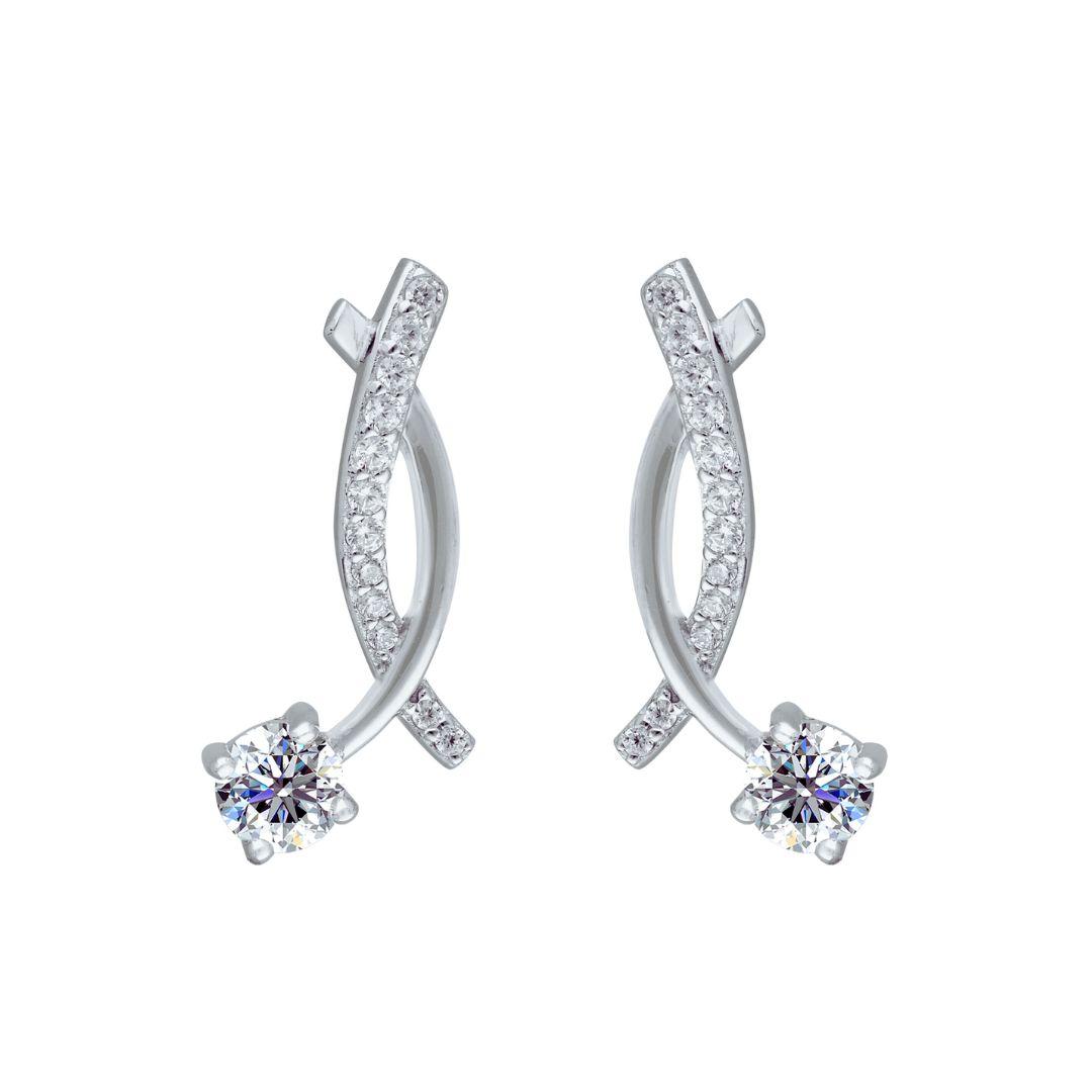 Pendientes de plata Moissanite Diamond