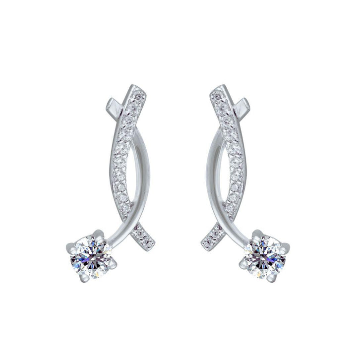 Pendientes de plata Moissanite Diamond