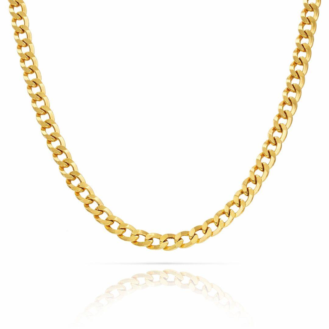 Cadena Barbada Oro 18K – Estilo, Fuerza y Elegancia Masculina