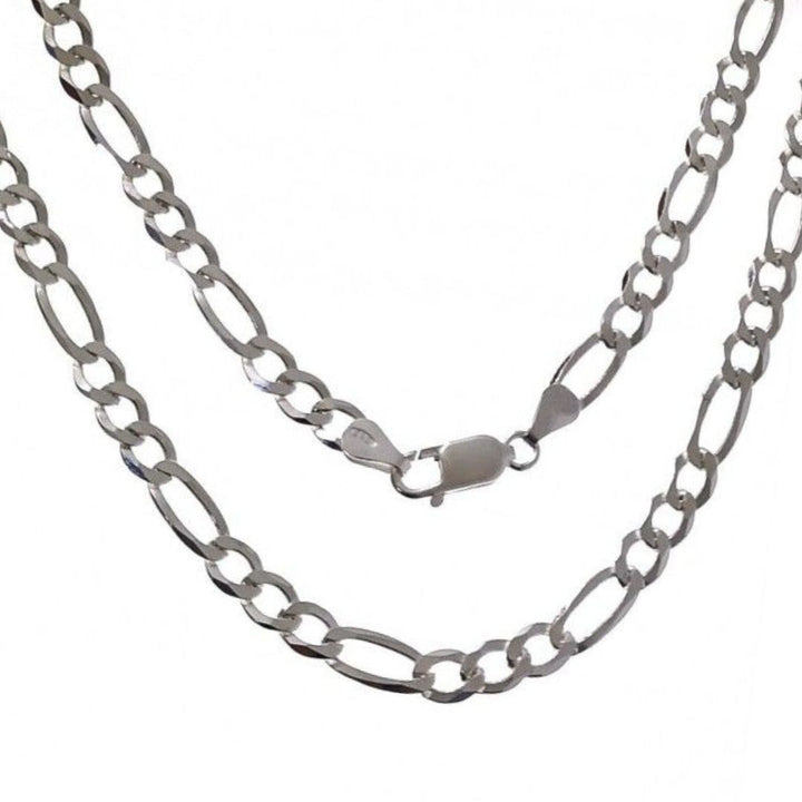 Cadena Alternada 3+1 Lisa de Plata de Ley 925 Maciza 5,8 mm x 60 cm