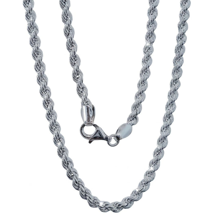 Cadena Cordón Salomónico de Plata de Ley 925 Maciza 50 o 60 cm