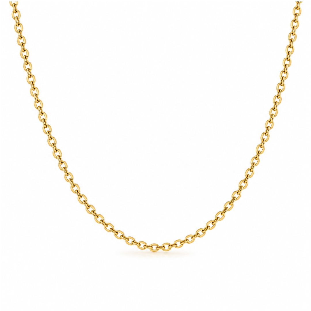 Cadena Forzada Ajustable en Oro de 14K 45 cm