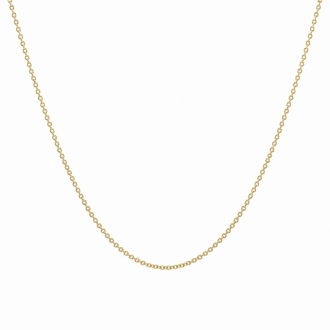 Cadena Rolo Tallada de Oro 18K 45 cm