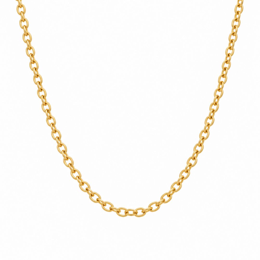 Cadena forzada maciza de oro 18K · 2 mm