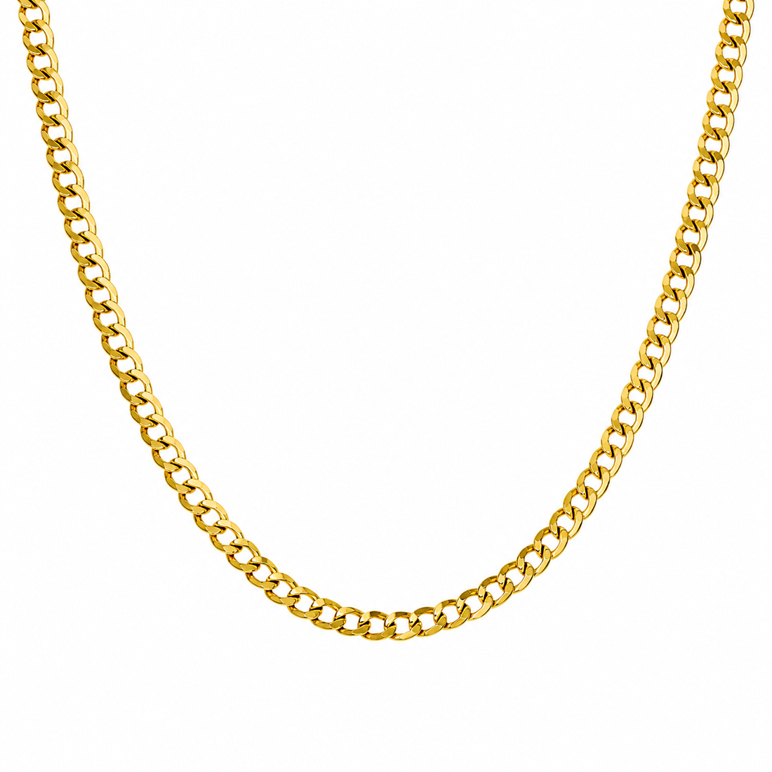 Cadena Barbada Hueca de Oro 18K 2,5 mm – Ligera y Elegante