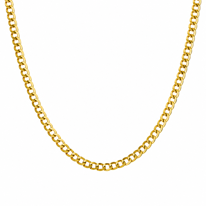 Cadena Barbada Hueca de Oro 18K 2,5 mm – Ligera y Elegante