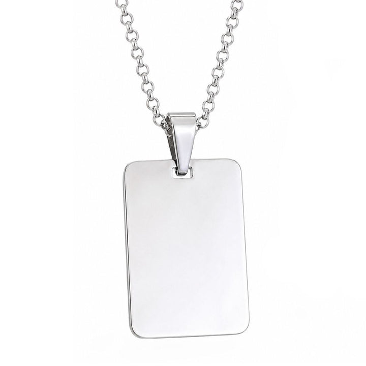 Colgante Chapa Rectangular de Plata de Ley 925 para Grabar