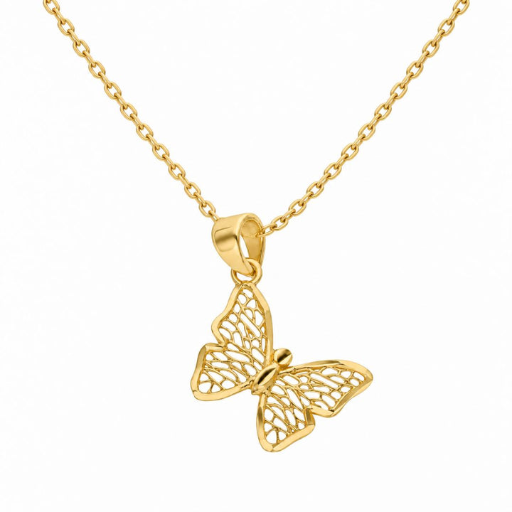 Colgante de Oro 18K Mariposa Calada