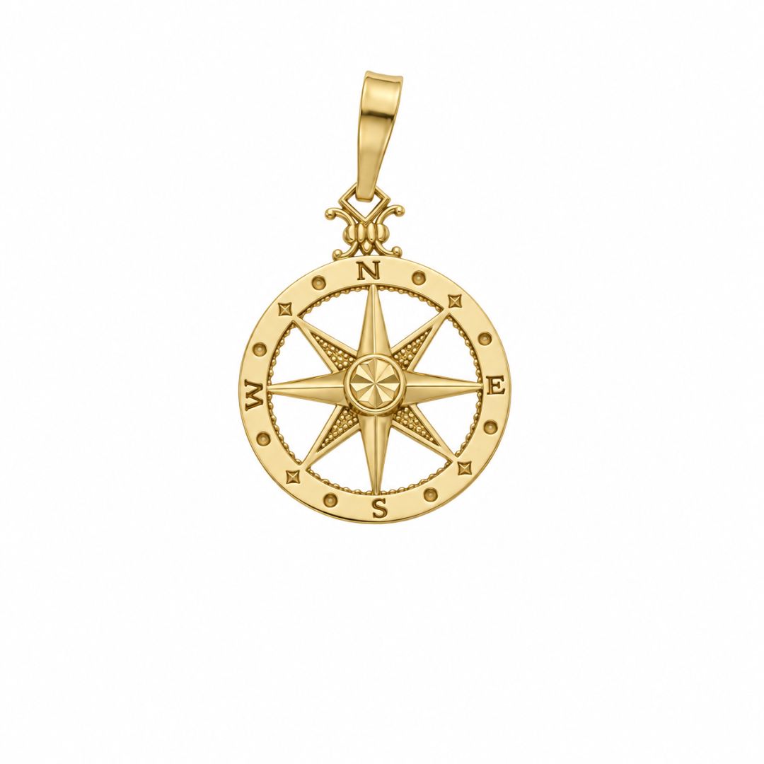 Colgante Rosa de los Vientos en Oro 18K